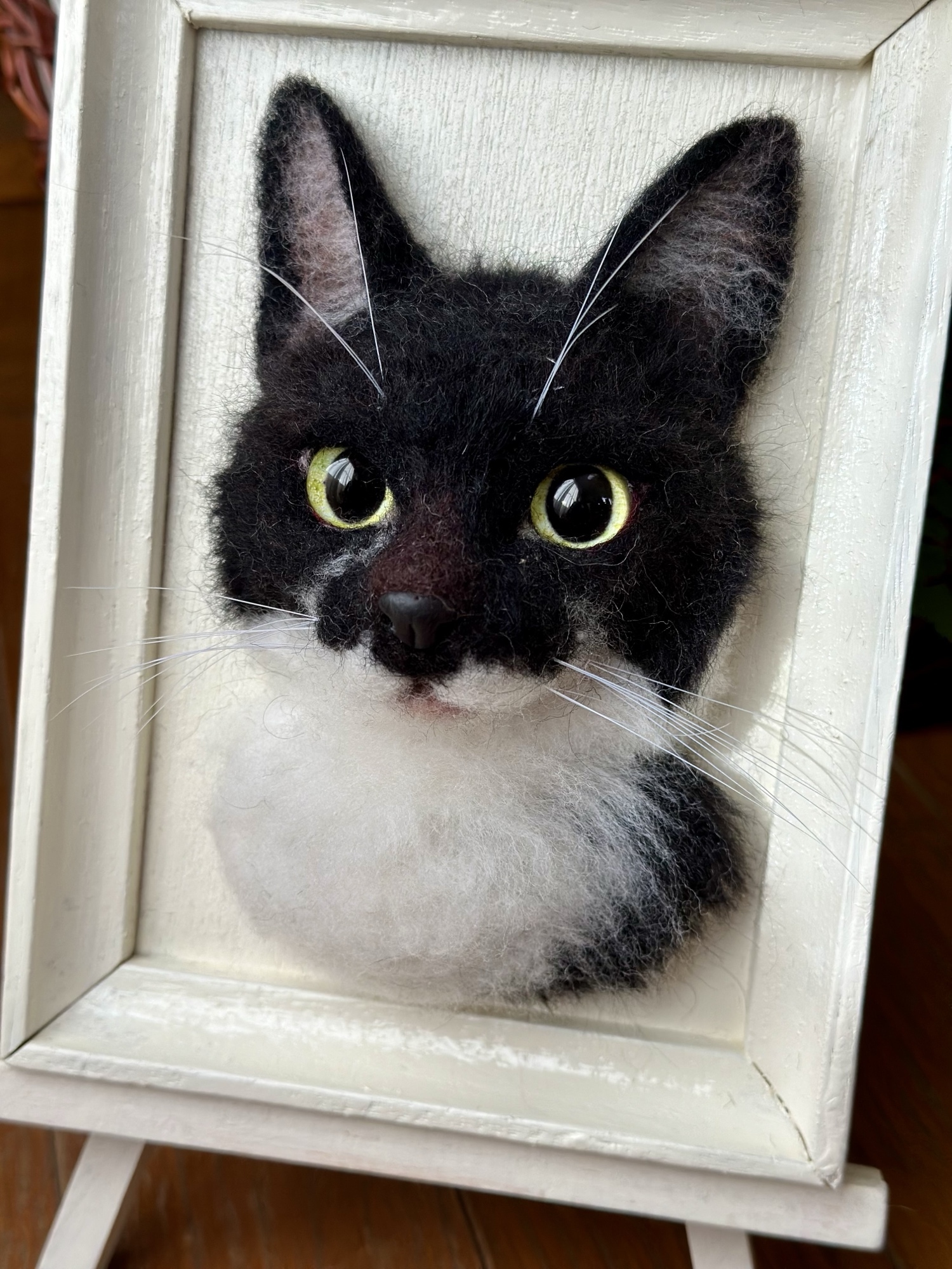 1番人気》羊毛フェルト オーダーメイドペット猫 フレーム猫