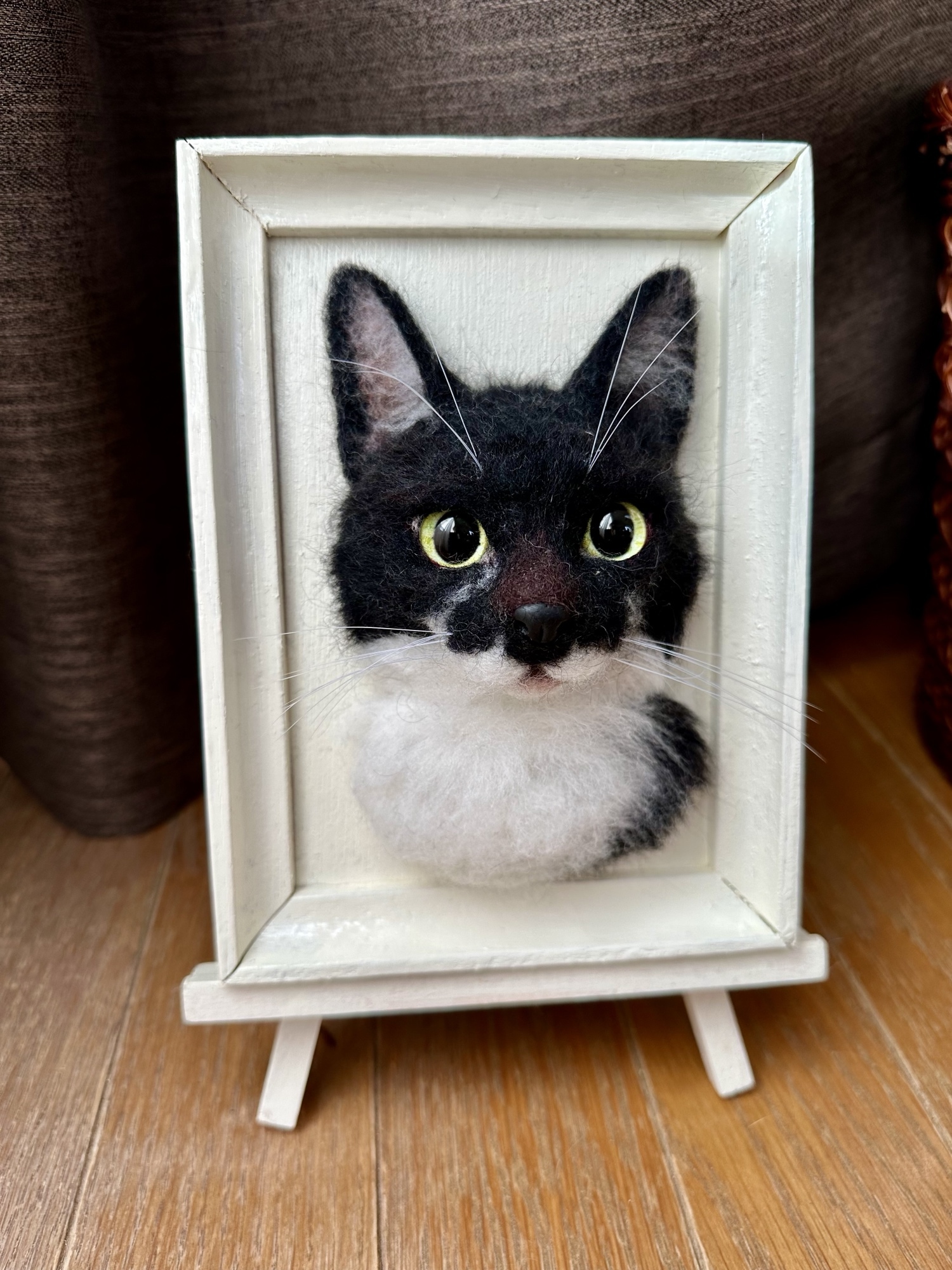 1番人気》羊毛フェルト オーダーメイドペット猫 フレーム猫