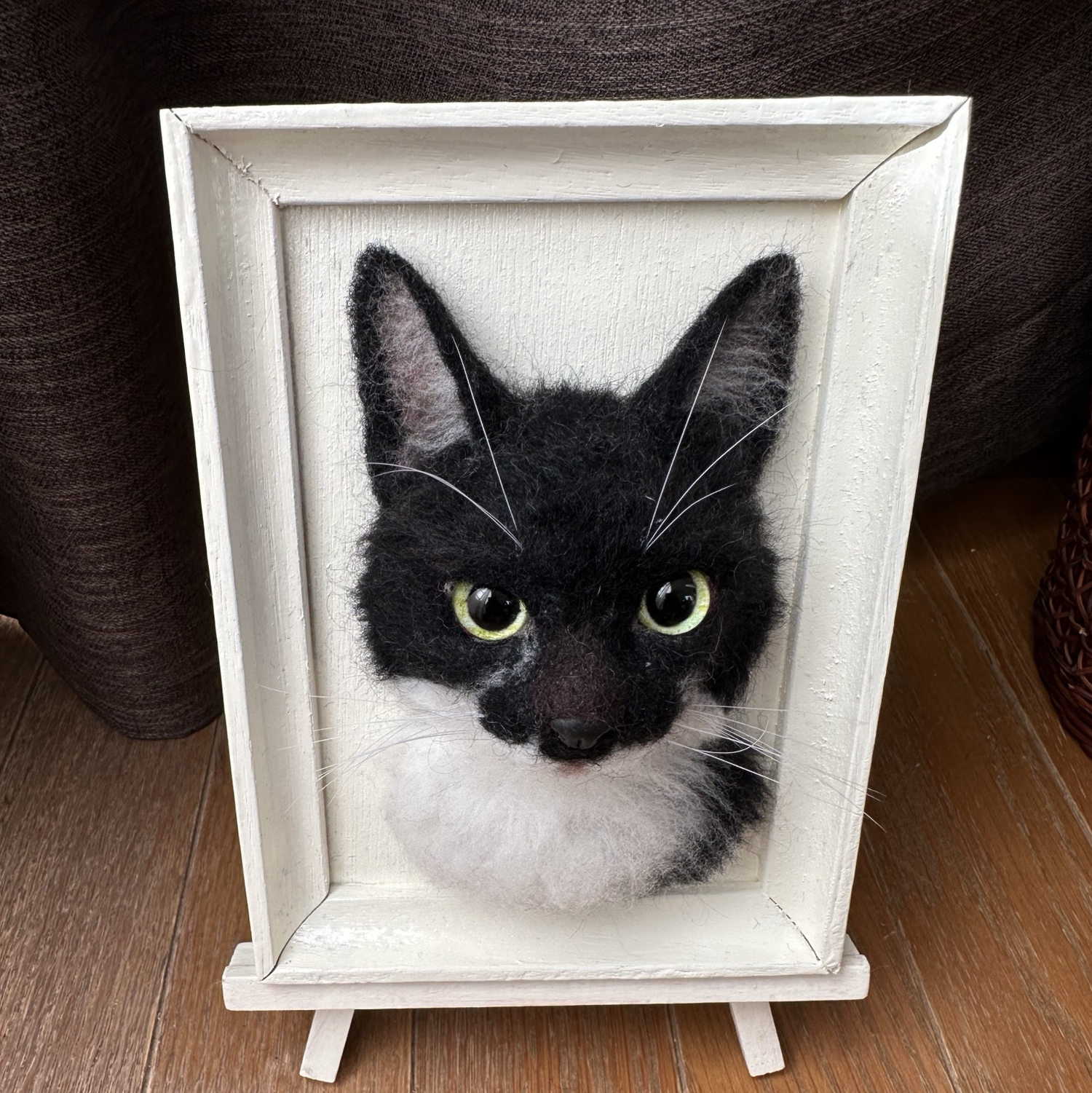 1番人気》羊毛フェルト オーダーメイドペット猫 フレーム猫