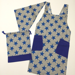 ＊入園入学グッズ＊星柄の子供用エプロン
