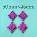 importアクリルパーツ　パープル　4個入り