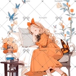 【C292】teatea.オリジナル 人物ステッカー