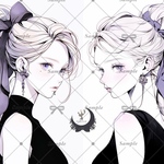 【C354】teatea.オリジナル 人物ステッカー