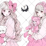 【C388】teatea.オリジナル 人物ステッカー