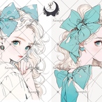 【C396】teatea.オリジナル 人物ステッカー