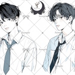 【C410】teatea.オリジナル 人物ステッカー