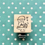 963hanko 消しゴムはんこ: プリンアラモードとぼく