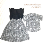 さとれお様専用♡親子ペイズリー柄ワンピース&ボーイズシャツセット 