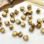 8個セット 13×12mm ヴィンテージビーズ いぶしゴールド 変形 真鍮風