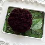 【レッドブラウンver.】薔薇のがま口