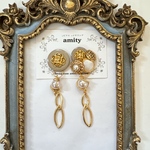 《2way》ヴィンテージボタンピアス・イヤリング