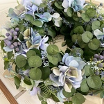 あじさい&ユーカリのふわふわWreathブルー35