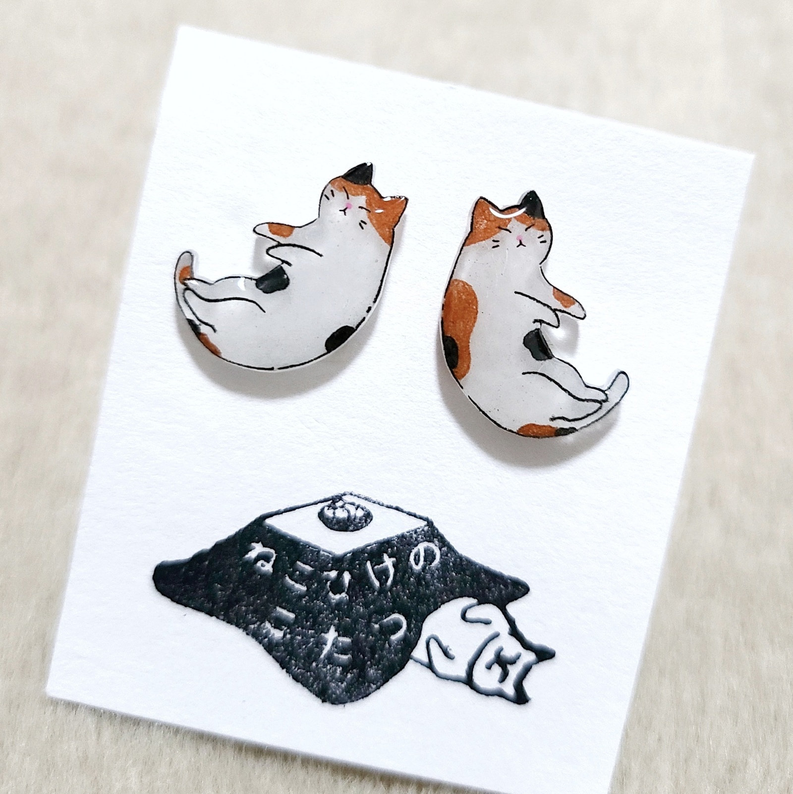 ハチワレ 猫 ✱ ピアス ✱ イヤリング - nekohige_no_kotatsu | minne