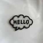 HELLO 吹き出し　ブローチ　ハロー