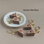 チョコレートケーキのキーホルダー