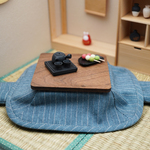 1/12ミニチュアこたつ 紺