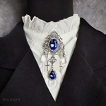 【noblesse oblige】ヴィクトリアンサモンタナビジューゴールドブローチ