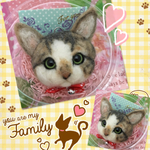 mihi様専用オーダー 猫 にゃんこ羊毛フェルトストラップ