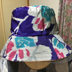古布で作った帽子〔紫〕