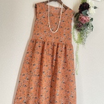 リゾートflower💠ノースリーブ切替ワンピース👗