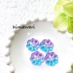 【parts】レジン ボタン 紫陽花カラー グラデーション