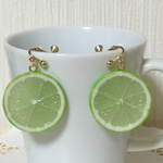 スライスライムのイヤリング♪