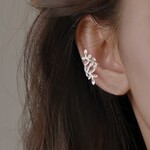 【イヤーカフ】1個入り　リーフ　片耳　シルバー　イヤーカフパーツ　アクセサリーパーツ
