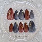 レッド・ブルー ニュアンスネイルチップ