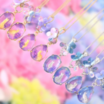 四季宝石のネックレス  -紫陽花と猫-