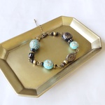 Sale!   ￥1000→￥500！アンティーク風ブレスレット ライトブルーミックス