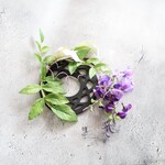 和モダン❁Wisteria藤❁フレームリース　藤　カラー　リース　母の日　父の日　敬老の日　インテリア　ギフト　アーティフィシャルフラワー