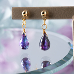 【K14gf】紫陽花の小さなしずく　ピアス(イヤリング変更可)　