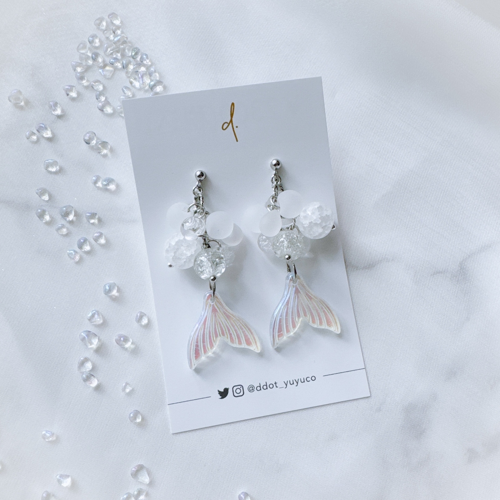 水面下の人魚姫/山荷葉 ♢﻿ ピアス イヤリング - d. | minne byGMO 