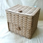 エコクラフト・紙バンド  ふた付き引き出しBOX・大