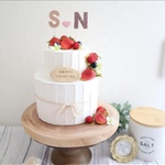 ゲスト様　専用　ウェルカムスペース　結婚式　フルーツいっぱい！ナチュラル♪ウエディングケーキ　クレイケーキ　