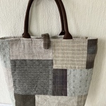 ［SALE］トートバック＊先染め＊パッチワーク＊ハンドメイド＊