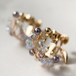 【5月限定紫陽花カラー】Basic-hoop- ピアス/イヤリング　小枝アクセサリー