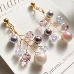 【5月限定紫陽花カラー】Basic ピアス/イヤリング　小枝アクセサリー
