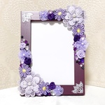 紫のデコレーション額縁