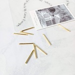 【6本】【25mm】【ゴールド】14kgp スティックチャーム　棒チャーム　メタルスティック　アクセサリー MP099-2