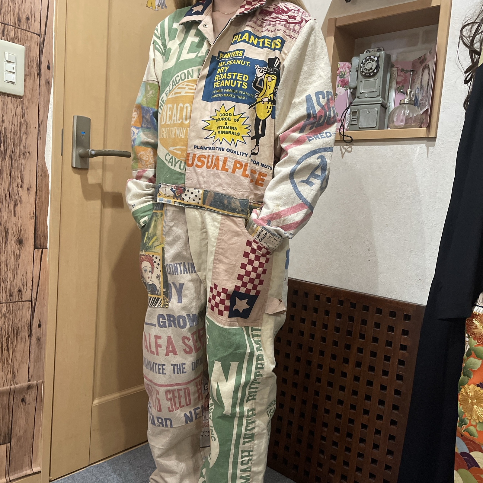 古布リメイク　ベスト　襤褸　木綿　粉袋　シードサック　ボロ e9ce2fd78a1daf494ea1c7d1b77bdb