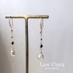 しずくの揺れるピアス／スワロフスキー