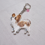 【sale】パピヨンキーホルダー　犬のキーホルダー　パピヨン