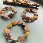 リピ様限定　SALE【1連10コセット】JIRI＊IVANA#czech beads#チェコビーズ　snail18✖️16㍉ mixassort/bronze