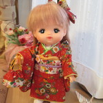 メルちゃんの着物セット*赤に菊の花