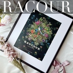 ＜1946 広告＞ RAUCOUR  ポスター ヴィンテージ アートポスター フレーム付き インテリア モダン おしゃれ 抽象画 かわいい 壁掛け ボタニカル ポップ レトロ