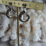 1セット限定 【5/21 21:00販売】ピアス Octopus legs - chain - 本物のタコを型取り（Brass（Silver925メッキ燻し））