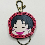 いっせー　レザーキーホルダー　ゆるキャラ　長野県木祖村　5月22日21時販売　赤1