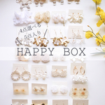 🌷¥5,500 HAPPY BOX🌷シフォン　リボン　パール　つぶつぶ　ビーズ　カボション　プレゼント　贈り物　結婚式　ブライダル　お呼ばれ　カラードレス　前撮り 