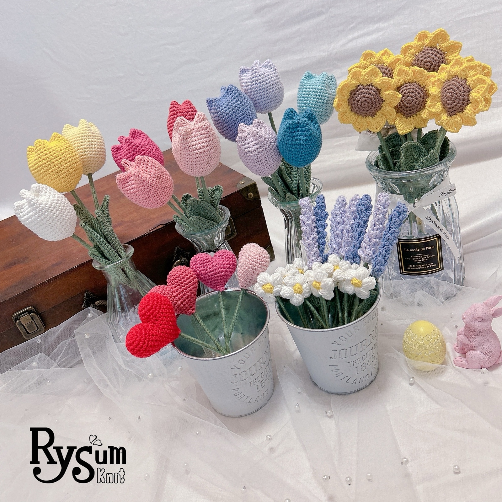 ひまわりのあみぐるみ 3本セット 🌻送料込み🌻ひまわりのあみぐるみ3本セット🌻 - 𖣔Rys